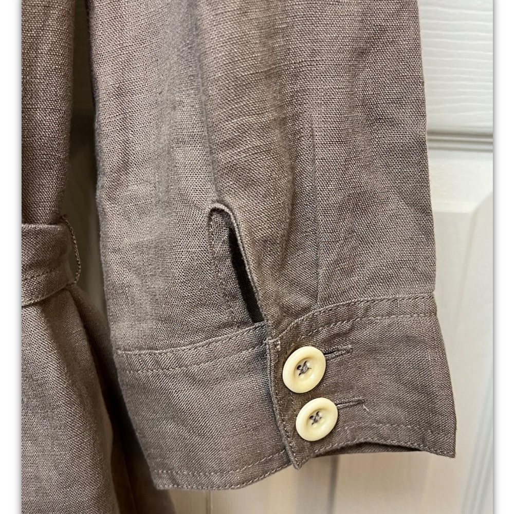BODEN WH142 Linen Shirt Dress Button Down Brown - Picture 8 of 11